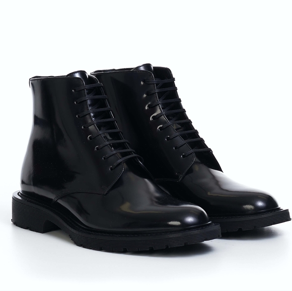 Saint Laurent Lace Up Army Boots - Picture 1 of 7